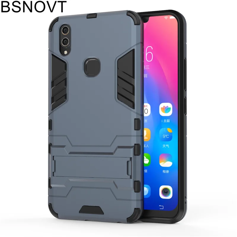 Чехол для Vivo V9 Мягкий силикон + пластиковая подставка держатель телефона