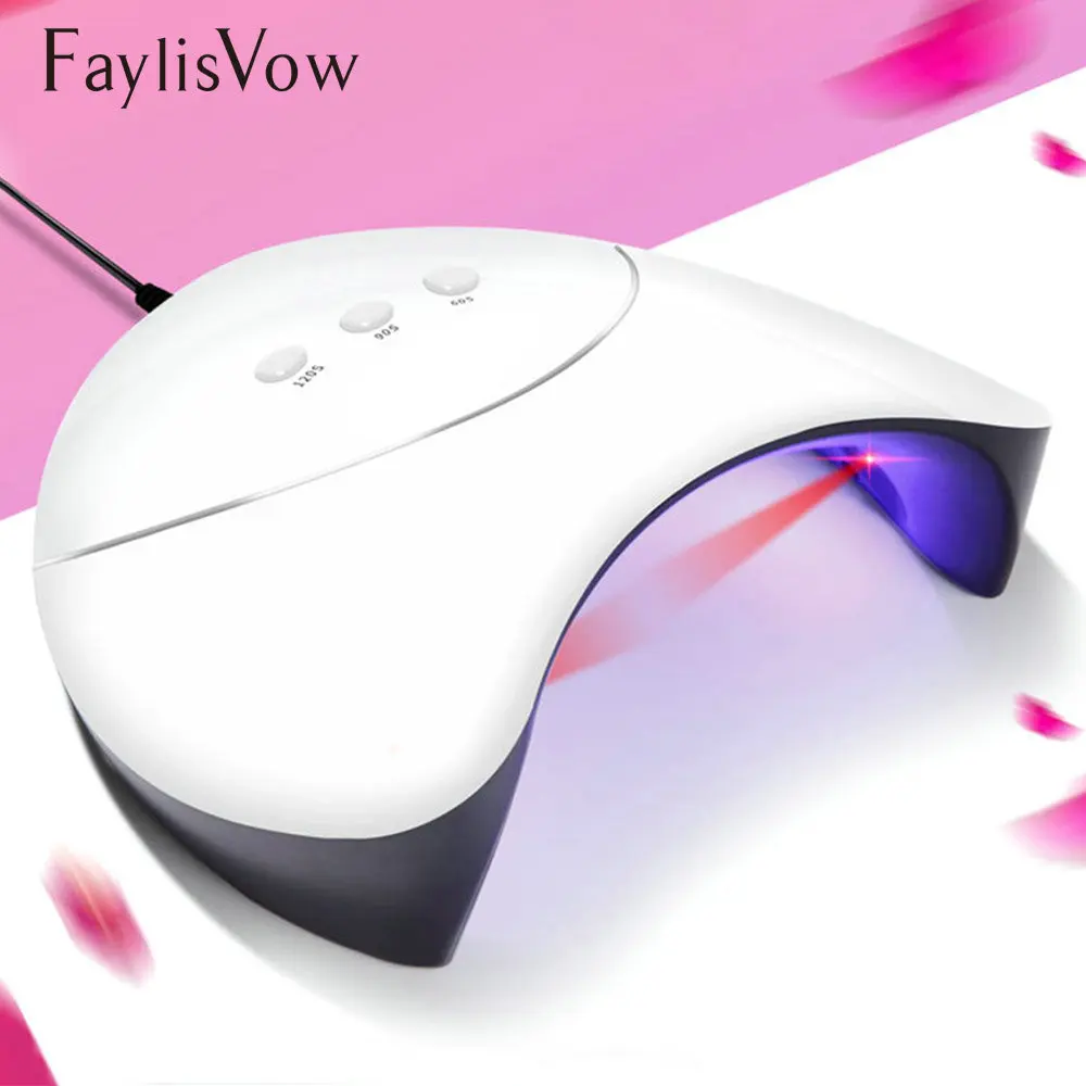 Ультрафиолетовая Светодиодная лампа 24 Вт для гель лака полировальная сушилка с