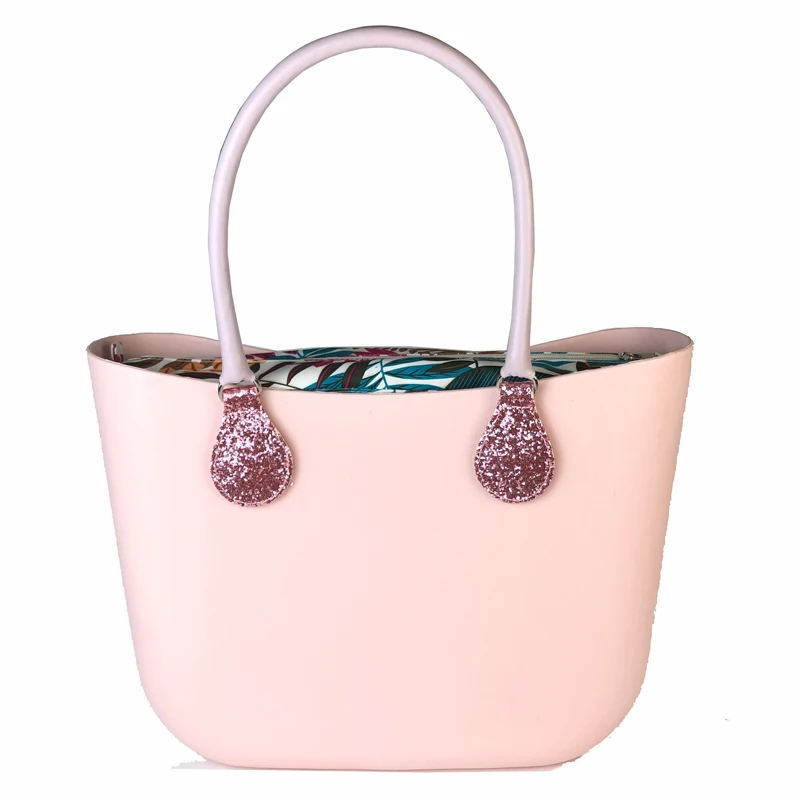 Light Pink Классический Размер EVA сумка для тела с водонепроницаемой вставкой внутренний карман ручки из силиконовой резины Женская Obag O сумка стильная сумка - Цвет: Light Pink