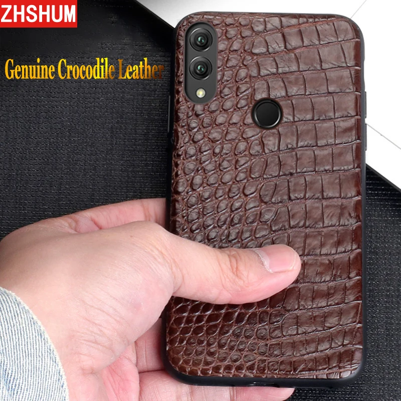 Genuine Crocodile Leather Case For Huawei P20 Lite Note 10 Luxury Handmade Skin Full Back Cover for Honor Note10 Xiaomi 8 |