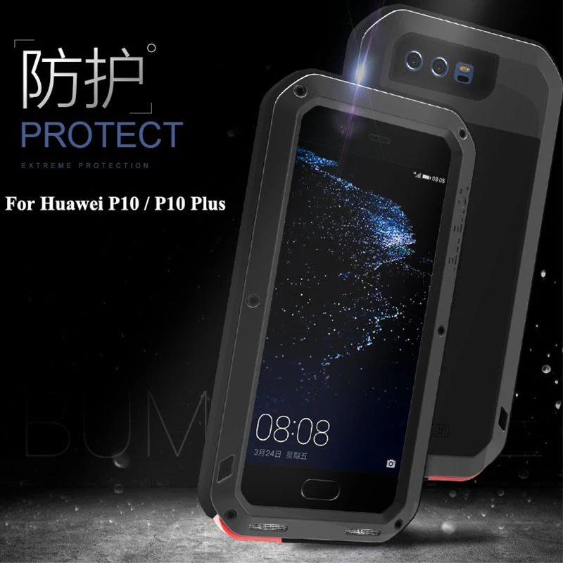 Металлический Чехол Love Mei для Huawei P10 Plus противоударный чехол телефона прочный с