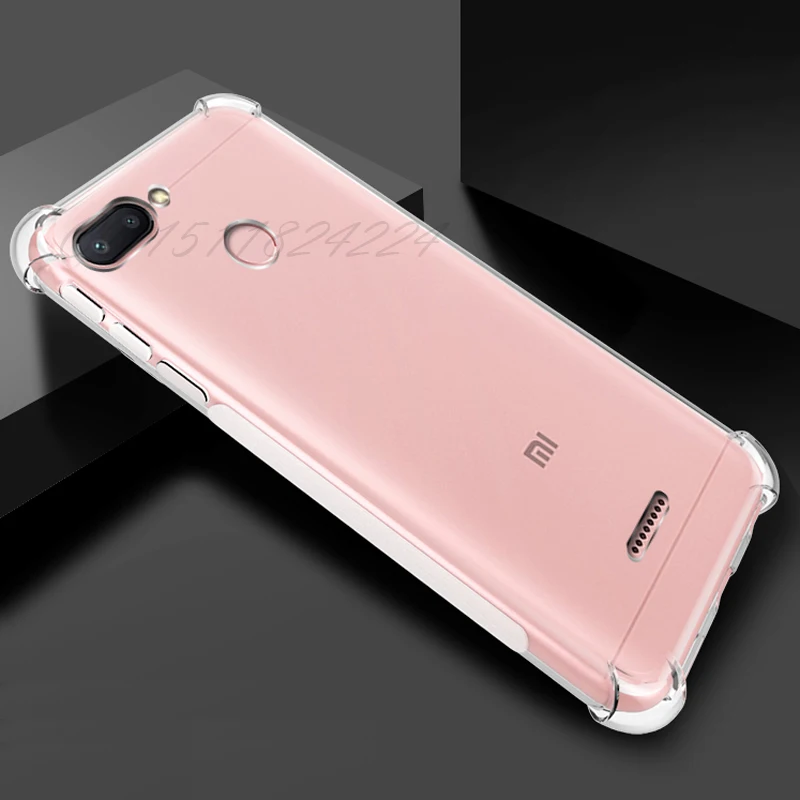 Прозрачный чехол для Xiaomi Redmi 6 Pro 6A с воздушной подушкой противоударный из ТПУ