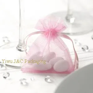 Бесплатная доставка-100 PCS 9x7 cm белый мешочек из органзы Предновогодние и свадебные