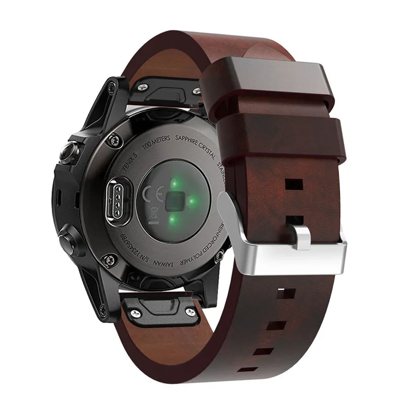 Fistar Замена роскошный кожаный ремешок для наручных часов с инструментами Garmin Fenix 5X