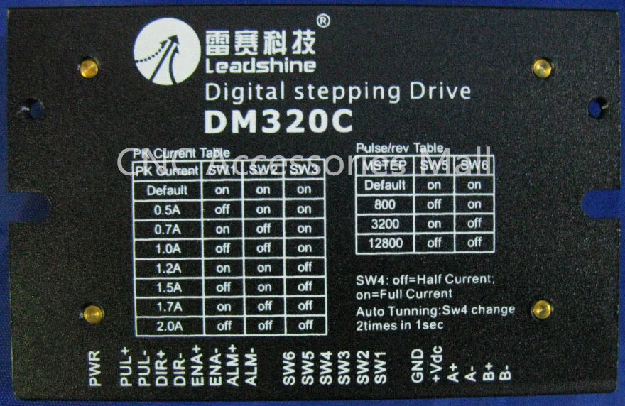 Оригинальный Новый двухфазный Драйвер шагового двигателя DM320C 0.5A-2.0A без задней