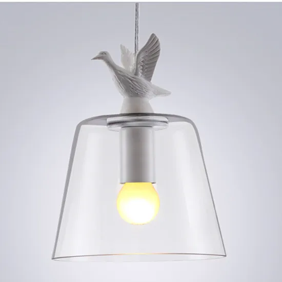 Single glass duck Подвесной светильник для ресторана в скандинавском стиле; подвесной светильник в виде одной стеклянной птицы - Цвет корпуса: Single glass duck
