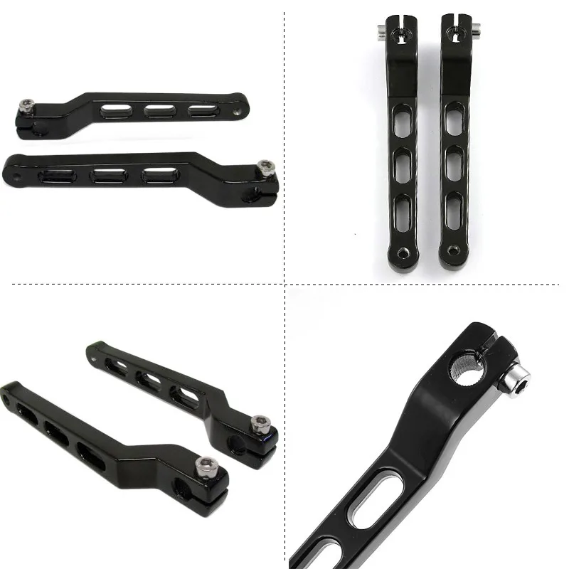 Black HEEL TOE SHIFT LEVERS For Harley Softail Tour Electra Glide FLST FLT FLHT |