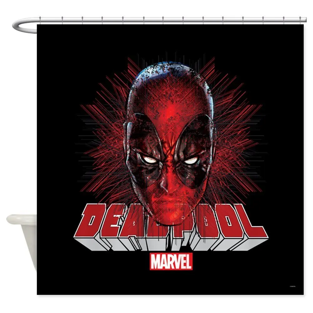 Deadpool Face 2 декоративная тканевая занавеска для душа (69 &quotx 70&quot)|shower curtain|fabric shower
