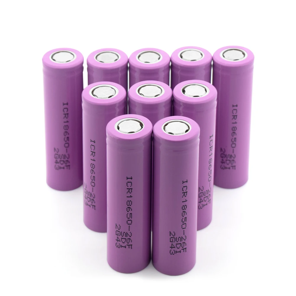 10 pieces 1/2/4/6/8/10 шт. 3,7 V Напряжение Высокая утечка 20A 18650 Батарея розового цвета с плоским верхом Перезаряжаемые 2600 мАч ICR 18650 литий-ионная литиевая Батарея - Цвет: 10 pieces