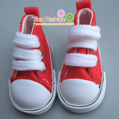 Одна Пара Ассорти Цвет 5 см парусиновая обувь для BJD кукла модная куртка с надписью «Mini игрушка черные с белым кроссовки со шнурками больших Bjd кукла обувь для русская кукла аксессуары