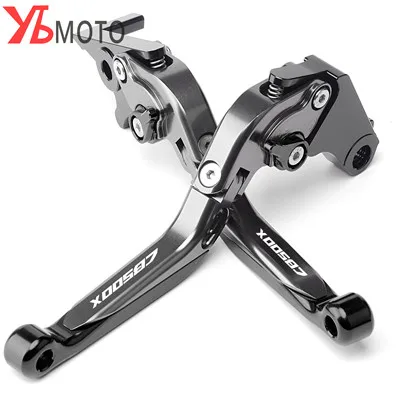 Titanium-black С логотипом мотоцикла с ЧПУ складной продление сцепные рычаги для Honda CB500F/X CB500 F CB500 X 2013- Быстрая - Цвет: Titanium-black