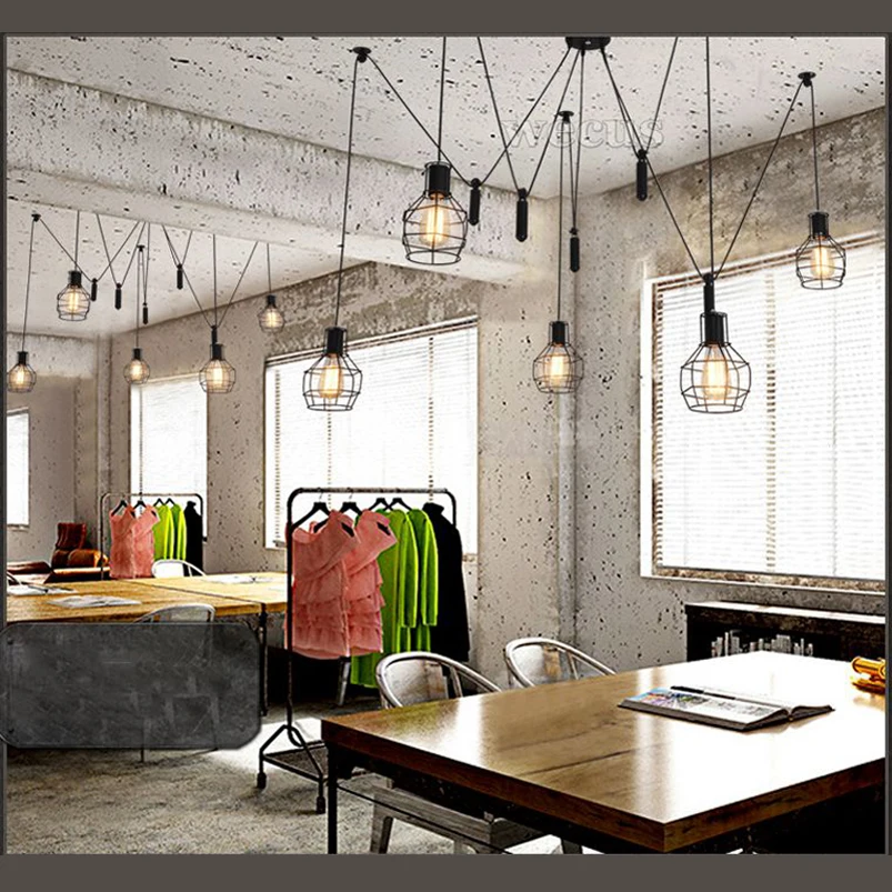 Винтажный Лофт магазин одежды кафе ресторан люстра Скандинавская личность бар