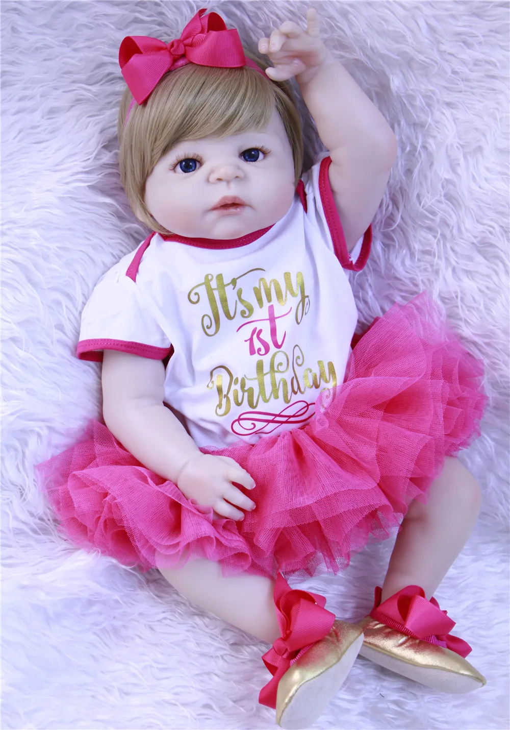 Кукла новорожденная силиконовая детская игрушка подарок на день рождения