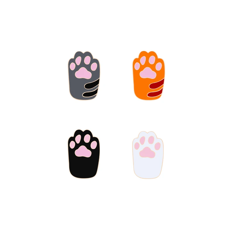 Cat claw 2-4 шт./компл. Китовая акула обувь с принтом «кошачий коготь» костюм с дятлами рост и узором в виде мультяшной лисы, с броши в виде животных эмаль на булавке на спрей штырь отворотом Куртки для детей значок ювелирные изделия - Окраска металла: Cat claw