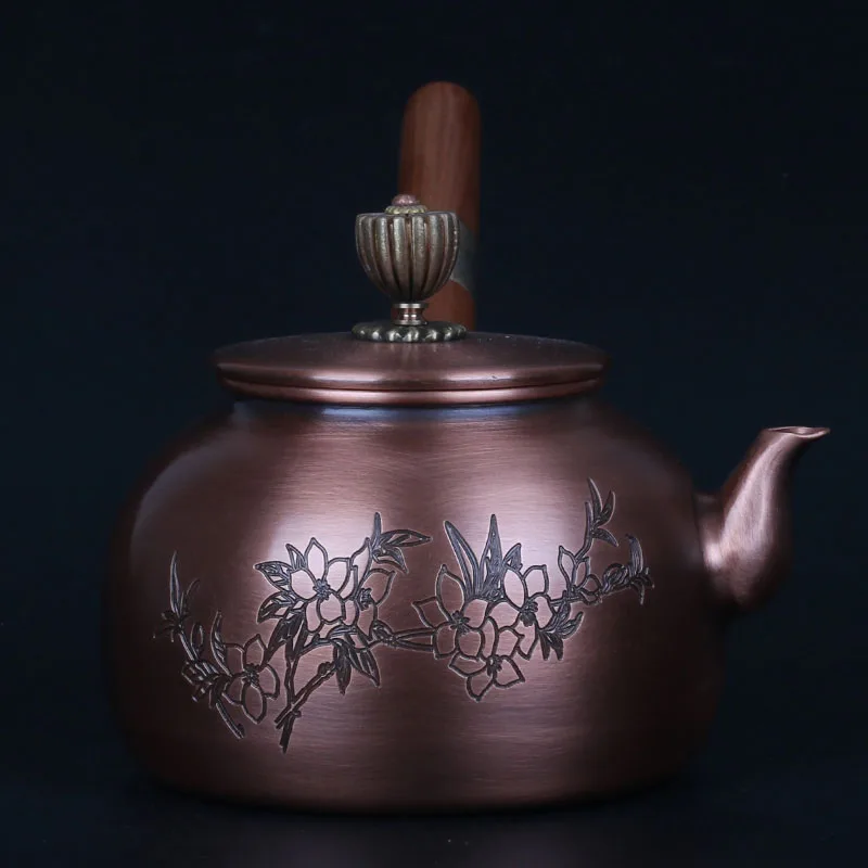 Чайник ручной работы из чистой меди с боковой ручкой 500 мл|pot water|pot setpot side handle |