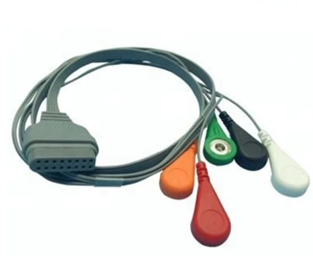 Совместимый Новый 16 контактный EDAN SE 2003/SE 2012 3 канальный/12 канальный holter кабель 5
