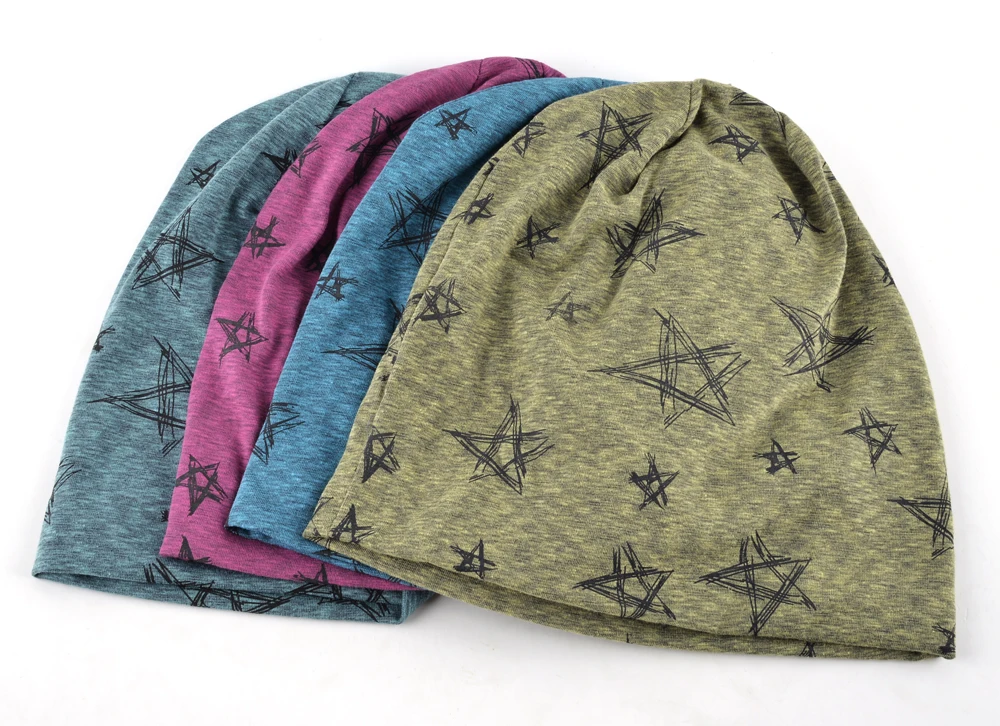 2016 Осень И Зима шапка мужская Skullies Bonnet Хип Хоп Cap хлопок Пентаграмма Шляпа Лыжную