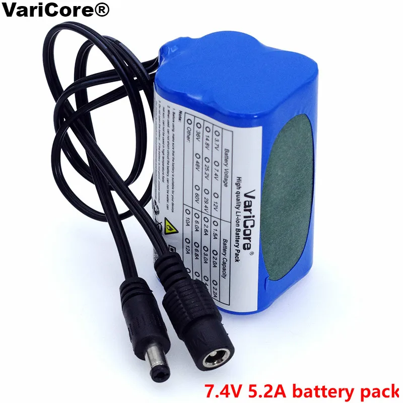 VariCore 7 4 V 5200mah 8 18650 li-lon батарея защищает велосипедные фары передняя фара