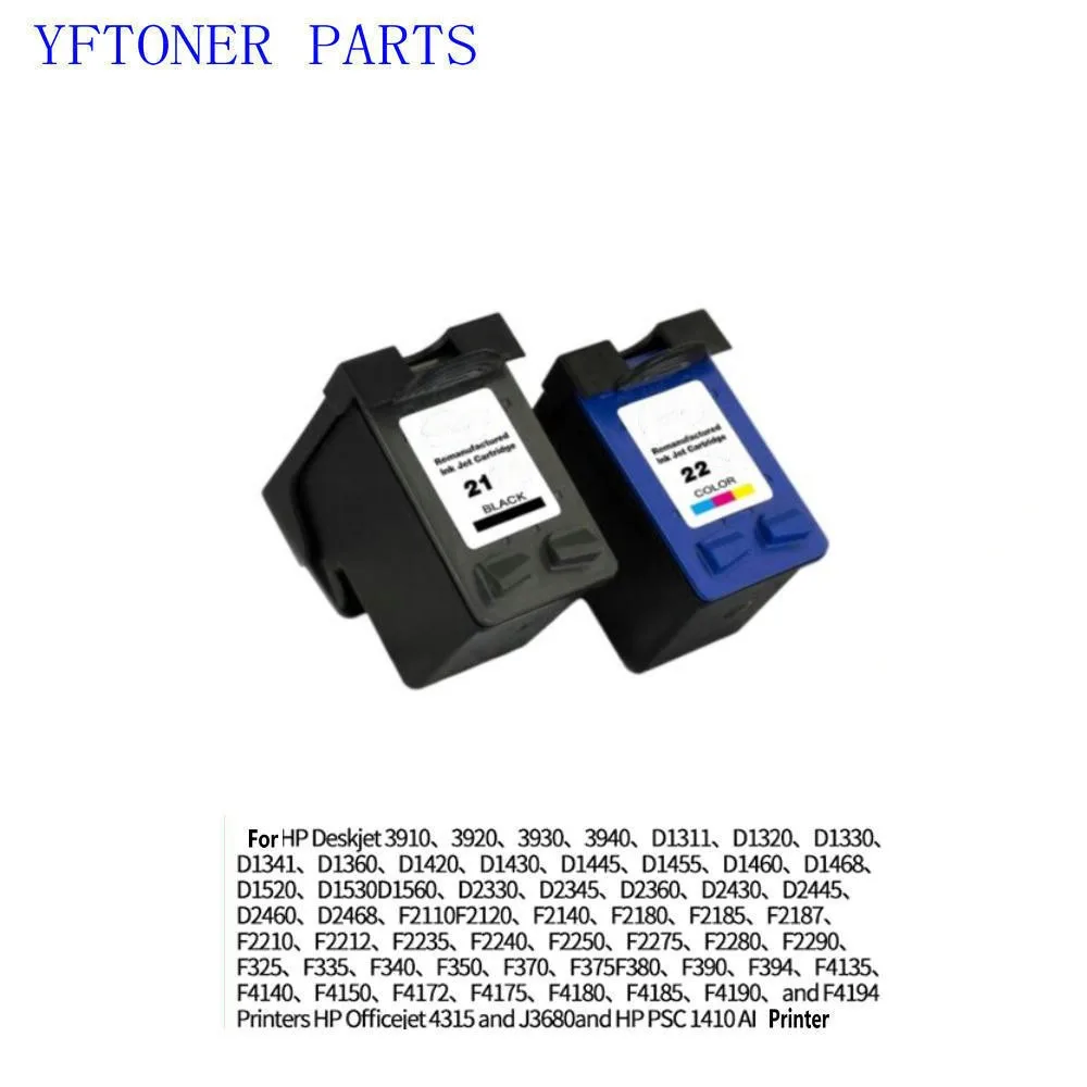 2 комплекта YFTONER C9351A C9352A HP21 HP22 чернильный картридж для hp 21 22 F2180 F2280 3920 D1460 F2235 2180 2280