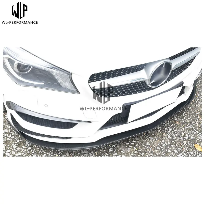 CLA углеродное волокно передний бампер спойлер диффузор автомобильный комплект