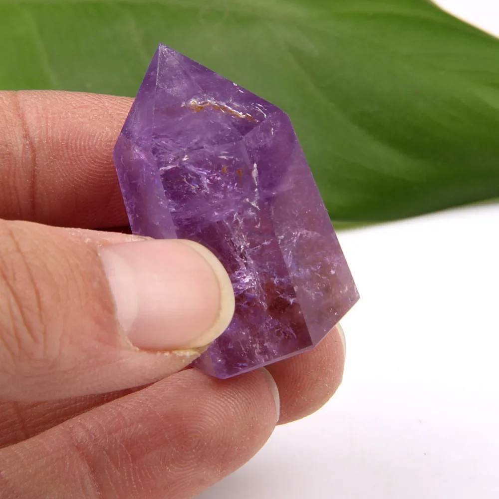 38 мм натуральный аметист лечебные палочки Кристалл обелиск полированные точки 6