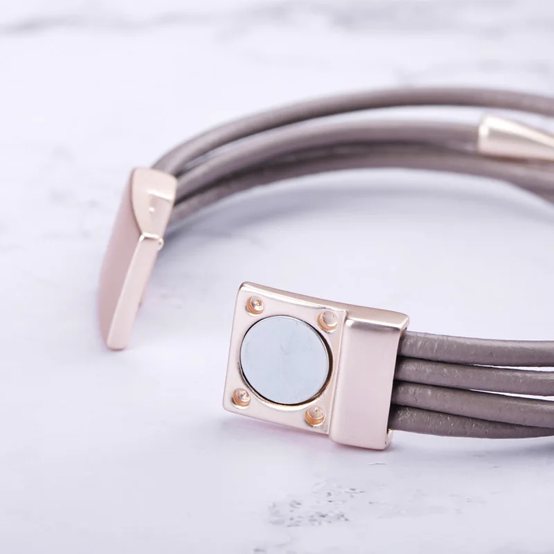 Браслеты Funmor женские кожаные многослойные повседневные украшения на запястье с