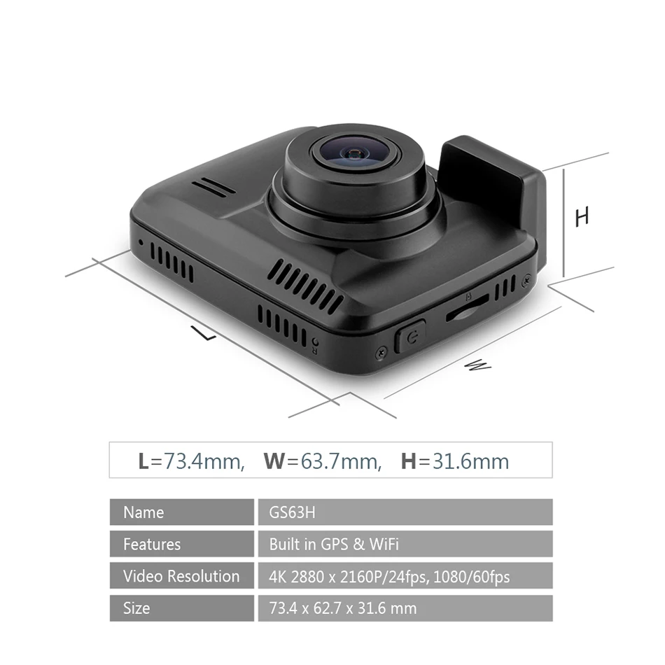 ANSTAR 4K видеорегистратор 2880*2160 WiFi Автомобильный видеорегистратор ночного видения двойной объектив задняя камера для автомобиля встроенная камера с GPS