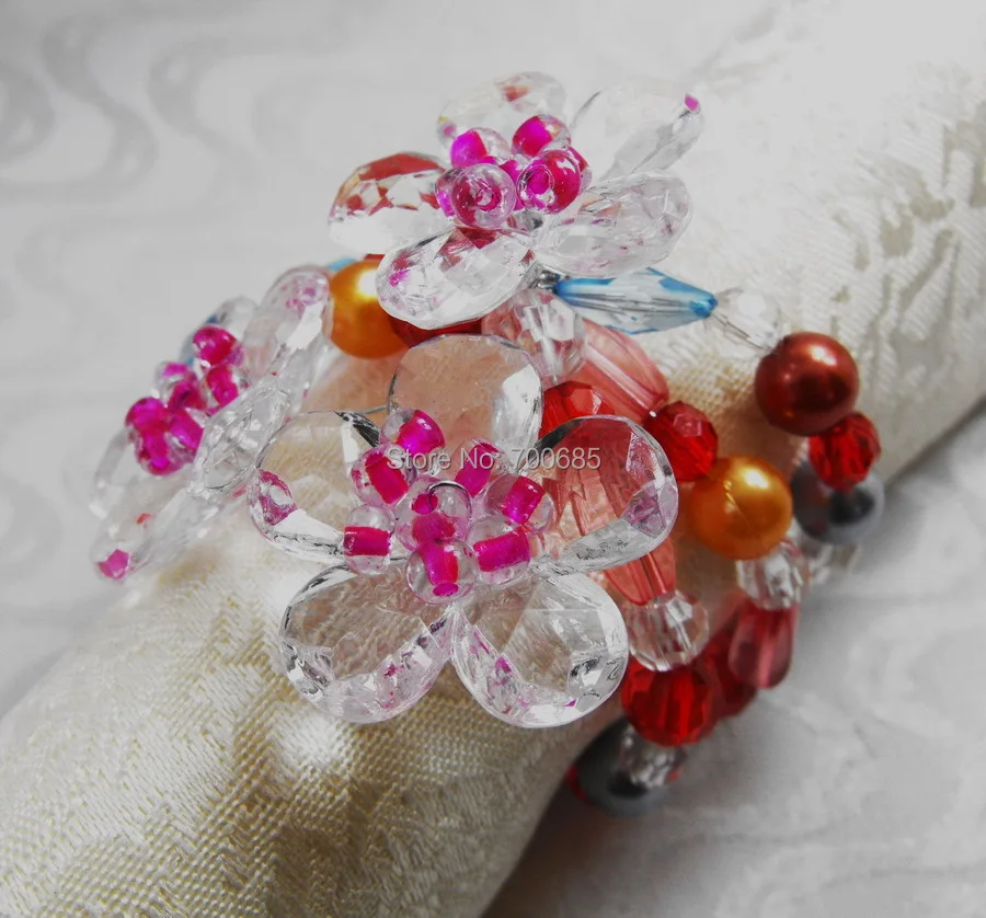 

acrylic flower napkin ring,napkin holder