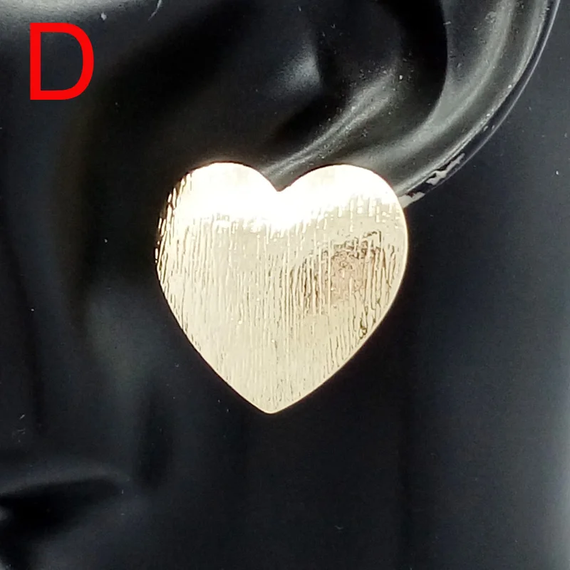 AMORUI женские хип хоп полые серьги гвоздики с рисунком для женщин модные в форме сердца Bijoux Femme Start ювелирные