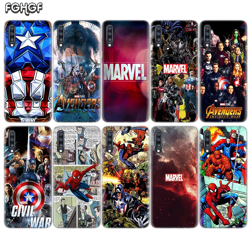 Marvel Comics Soft TPU Case For Samsung Galaxy S10 Plus S10E A70 A50 A30 M40 M30 M20 A60 A40 A20 A10 M10 A20E A80 Cover |
