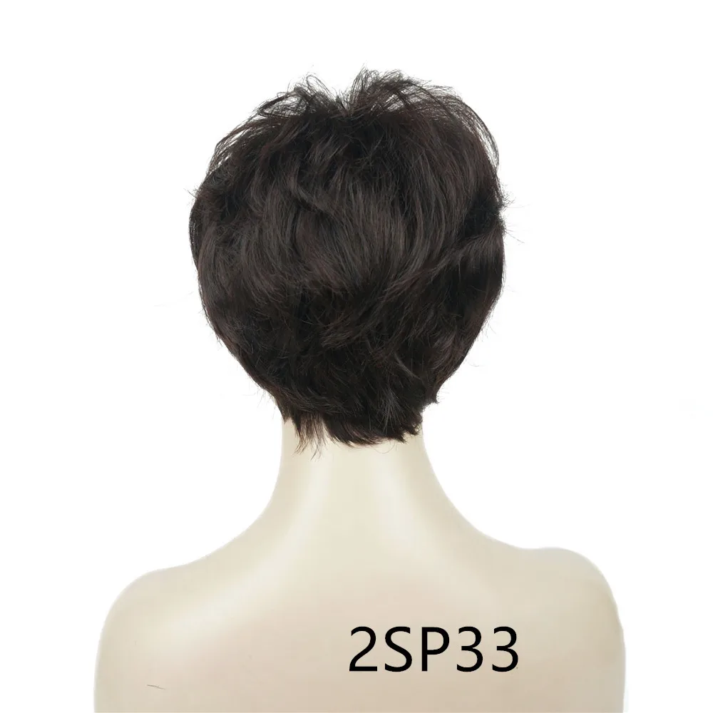 2SP33 StrongBeauty женский парик короткий прямой натуральный Хай синтетический монолитный парик блонд/черный 11 видов цветов - Цвет: 2SP33