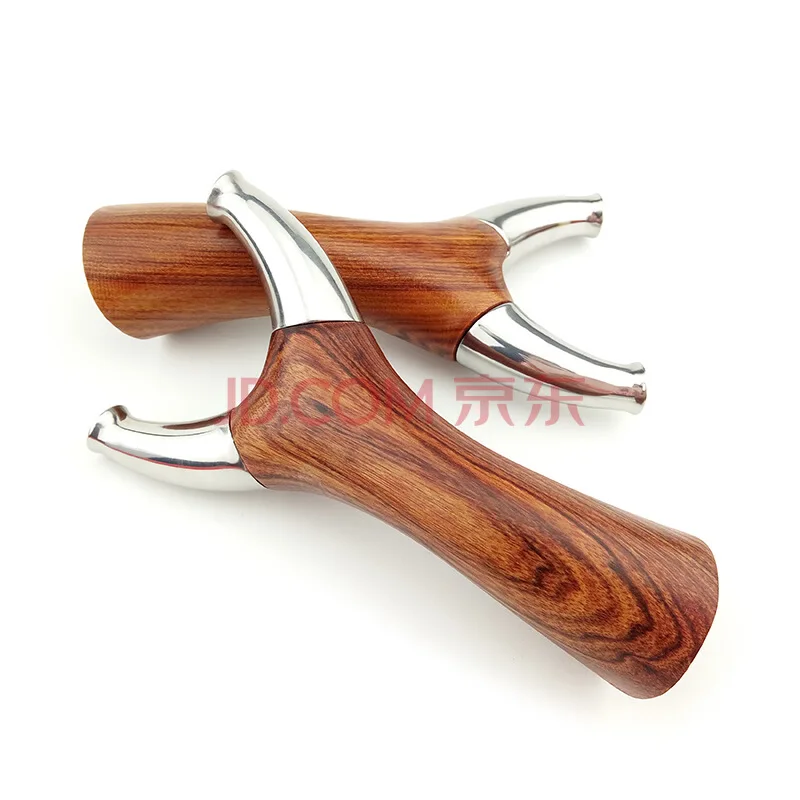 

Flat Leather Slingshot Stainless Steel Titanium Steel Red Tan Wood Flying Tiger Recurve Accurate Tied Slingshot Small Bow Head