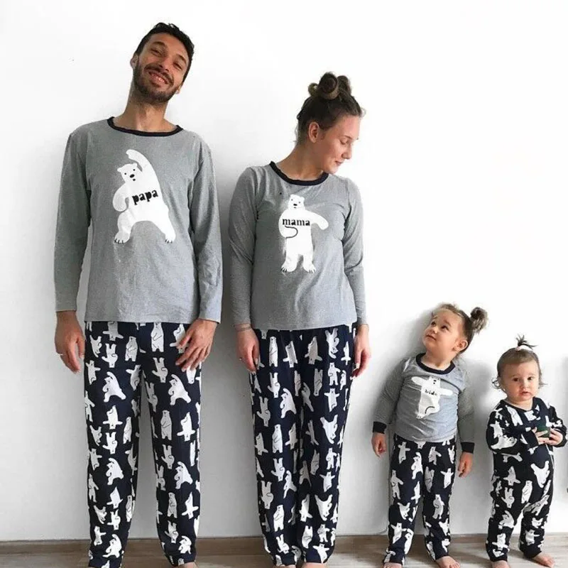 2019 одежда детские пижамы комбинезон Детский комплект семейный образ полная