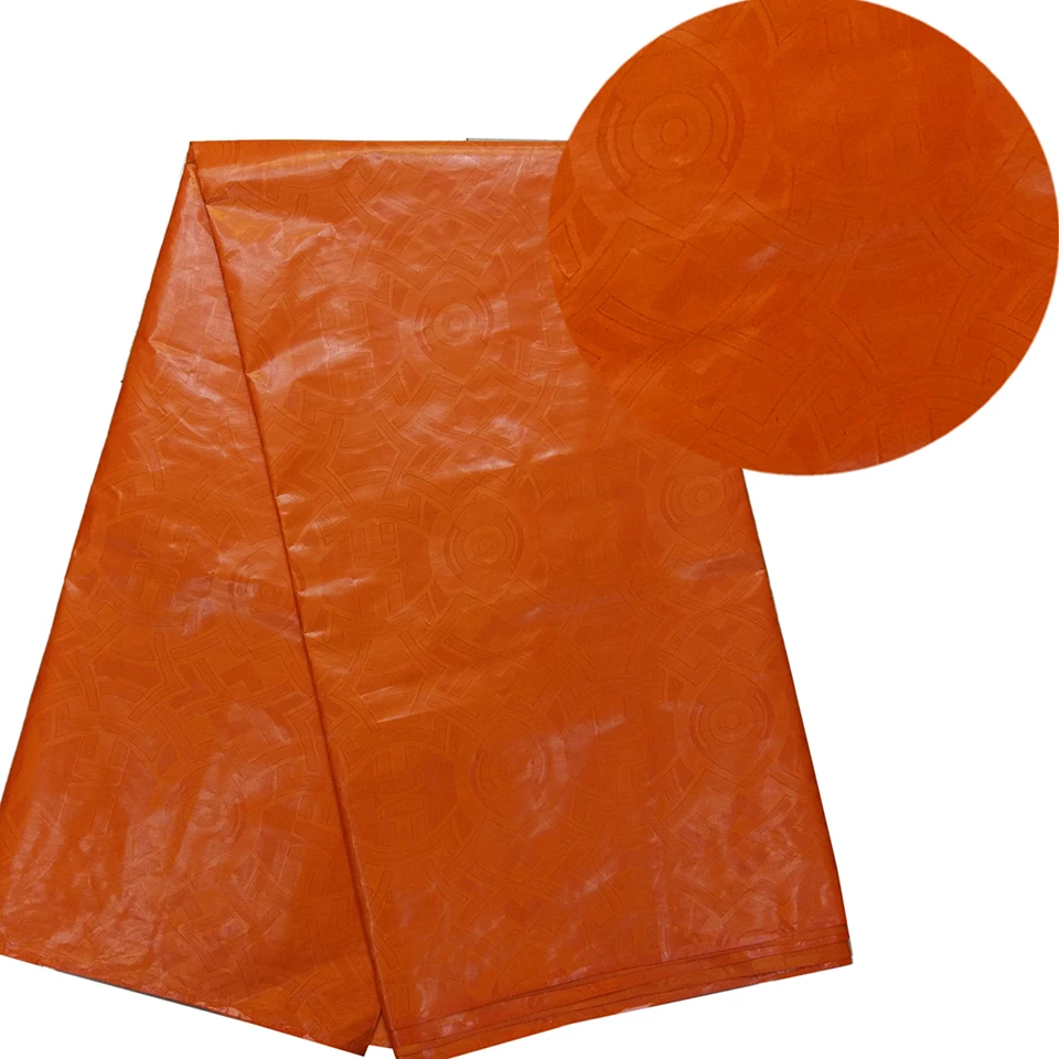 LBLBS 2 Новое поступление! Африканский Базен парча в Гвинейском стиле коричневом