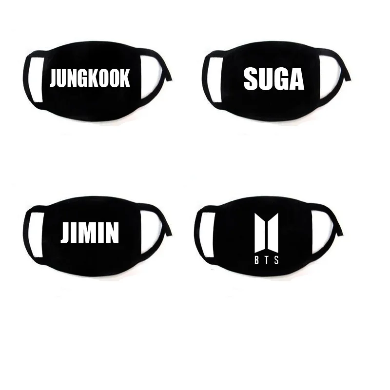 kpop аксессуары Модные мужские и женские черные Bt21 рот медведь уход за кожей лица маска Boca Butler поп разъем Trening Mascherina Балак