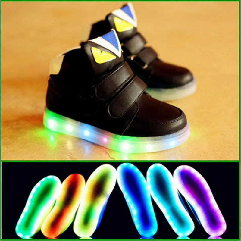 Модные детские Носки с рисунком Кроссовки Обувь подсветкой Светильник