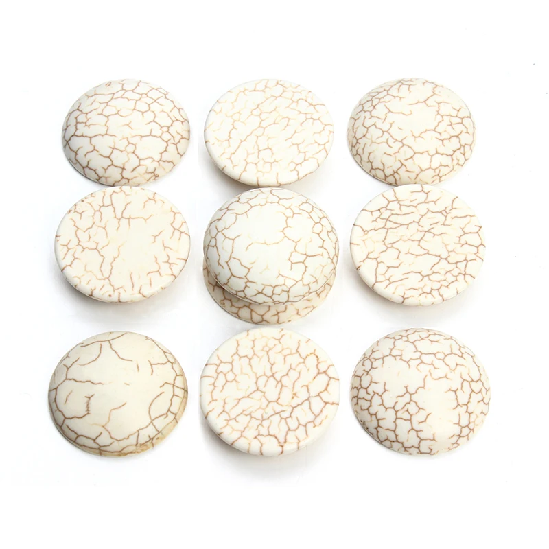 Полукруглые бусины из натурального белого бисера 10 шт./лот 6 30 мм с плоским