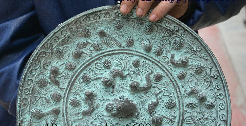 Rare Chinese Bronze Pure Copper Beast Wealth Emboss Statue Ancient Mirror | Дом и сад