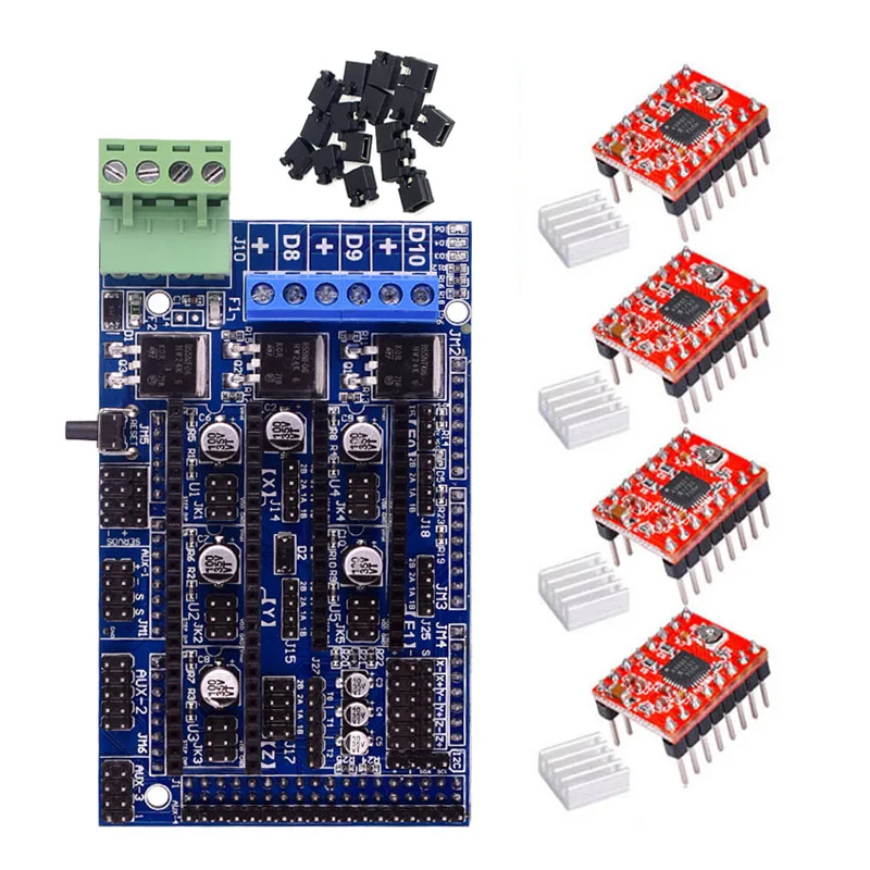 Ramps 1 6 обновление платы основание на 4 5 + Mega 2560 R3 Reprap Mendel 12864 ЖК дисплей Драйвер