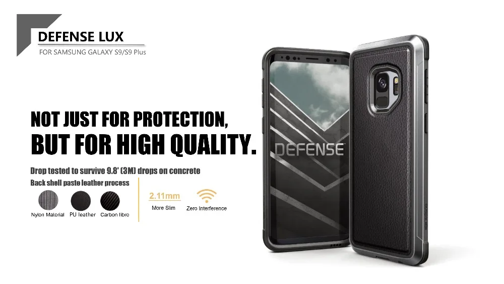 X-doria Defense Lux чехол для samsung Galaxy S9 и Plus военный класс протестированный ТПУ алюминий