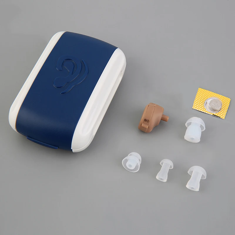 

Small Hearing AID In Ear invisible Spin Button Volume Control Audifono Adjustable Hearing Aids Ear Care