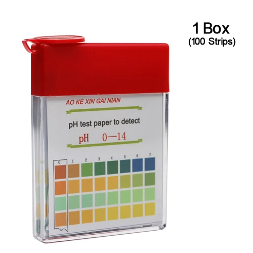 1 Box (100 Strips) 100 шт PH 0-14 медицинский Лакмус тест-полоски для определения PH для тела Щелочная кислота вода слюна моча универсальная специальная индикаторная бумага - Цвет: 1 Box (100 Strips)