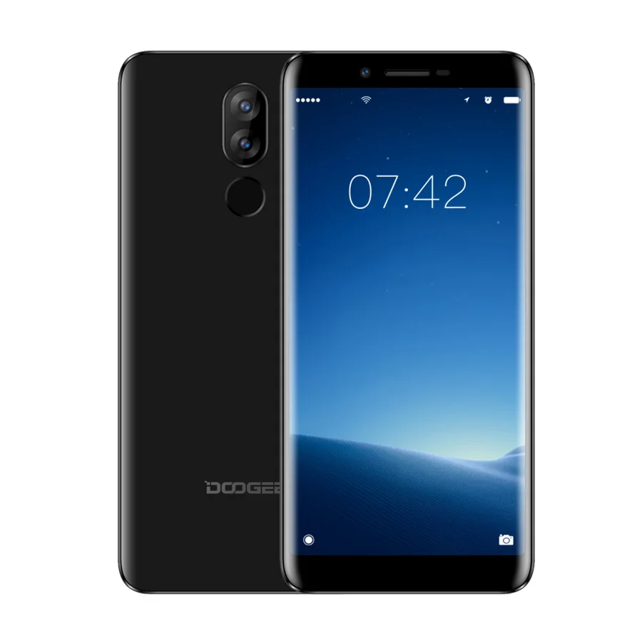 DOOGEE X60L Android 7 0 отпечатков пальцев 5 ''мобильный телефон MTK6737 2 ГБ + 16 Гб 3300 мАч