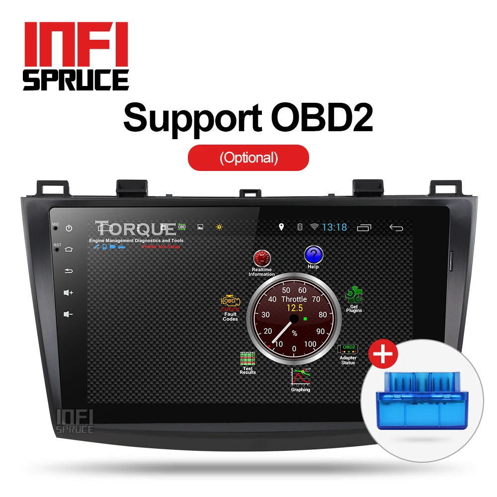 Octa core android 8.1 car dvd for MAZDA 3 9 inch Touch Screen with 1 din radio gps video wifi navigation multimedia player | Автомобили и