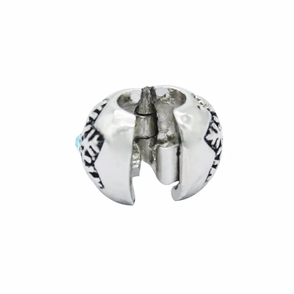 slide charm Free shipping Jewelry new water sky blue rhinestone buckle positioning snowflake fit Pandora bracelet | Украшения и