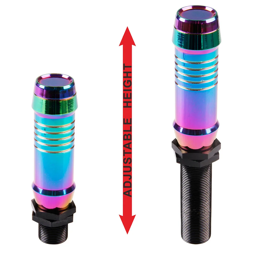 Ryanstar - Neo Chrome Aluminum &quotStealth&quot Style Adjustable 5/6Speed Shift Knob M10*1.5 / M12*1.5 M8*1.25 M10x1.25 M12*1.25 |
