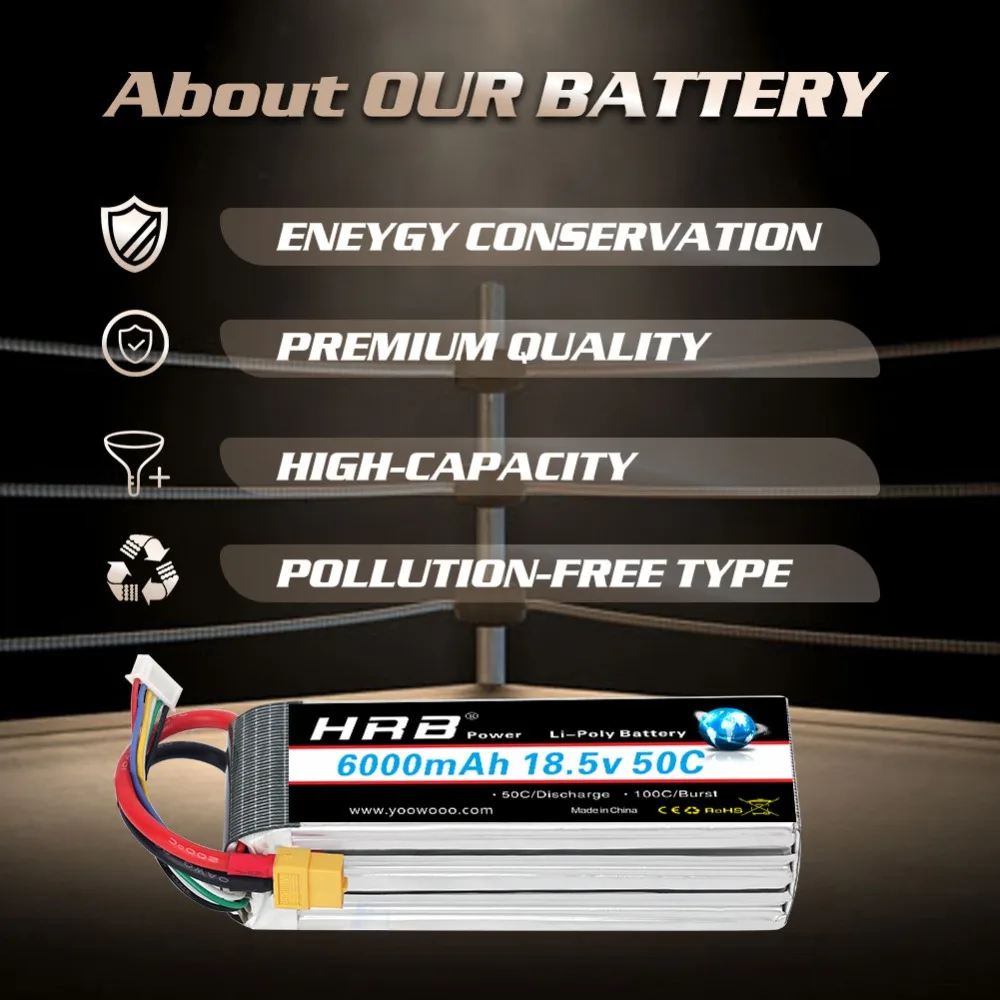 Аккумулятор HRB Lipo 18 5 в 6000 мАч 50C макс. 500 c Φ для F550 Logo вертолет Квадрокоптер лодка