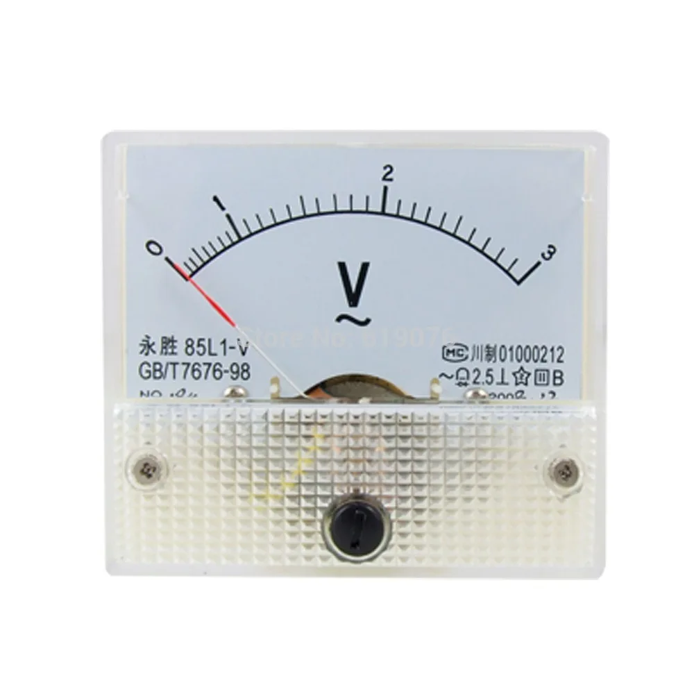 

85L1 класс 2,5 Точность переменного тока 0-3 в диапазон шкалы Аналоговый вольтметр панельный измеритель