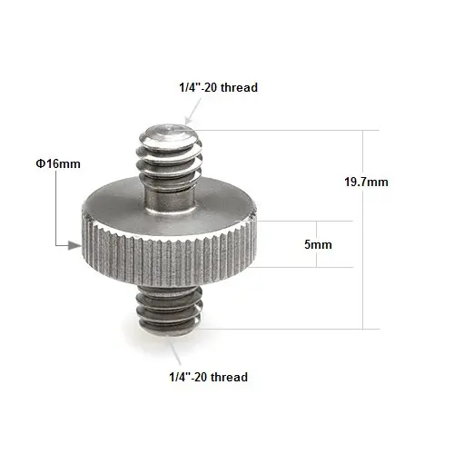 

IMC Hot 2PCS 1/4" 1/4" Male to 1/4" Male Threaded Screw Adapter