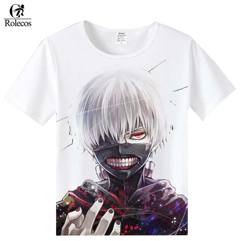 Классический японский аниме костюм Rolecos Tokyo Ghoul футболка для косплея канеки Кен